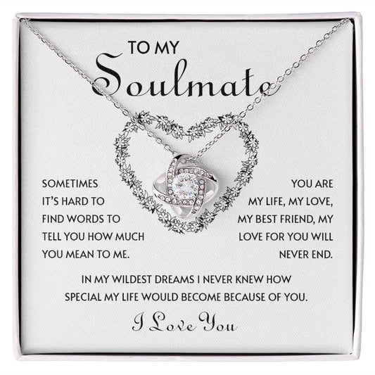 My Soulmate | You mean so much to me - Love Knot Necklace - JENACDirect