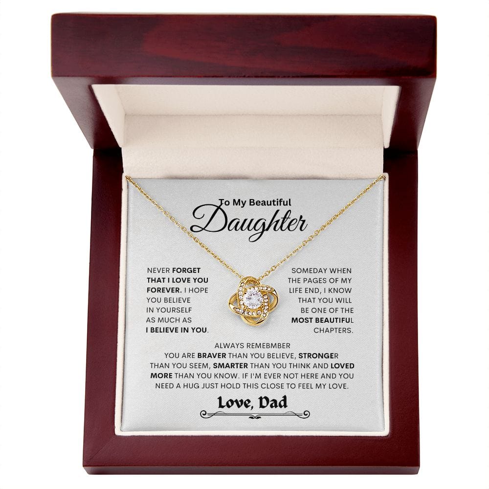 To My Daughter | From Dad| Love Knot Necklace - JENACDirect