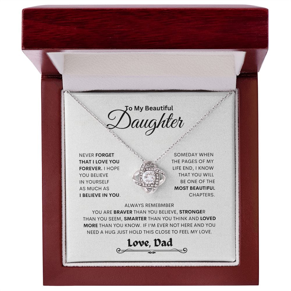 To My Daughter | From Dad| Love Knot Necklace - JENACDirect