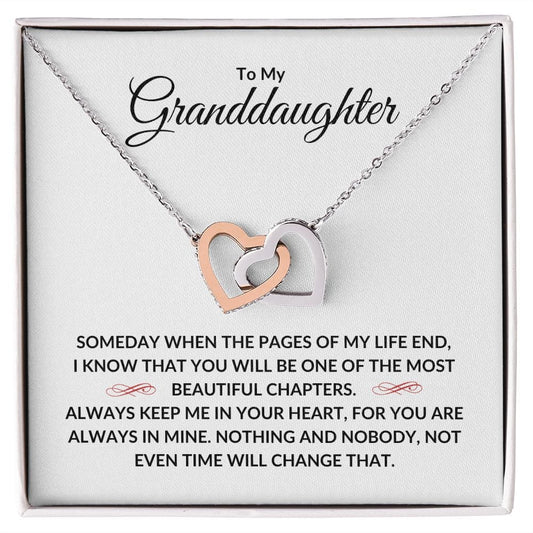 Granddaughter | Keep me in your heart | Interlocking Necklace - JENACDirect