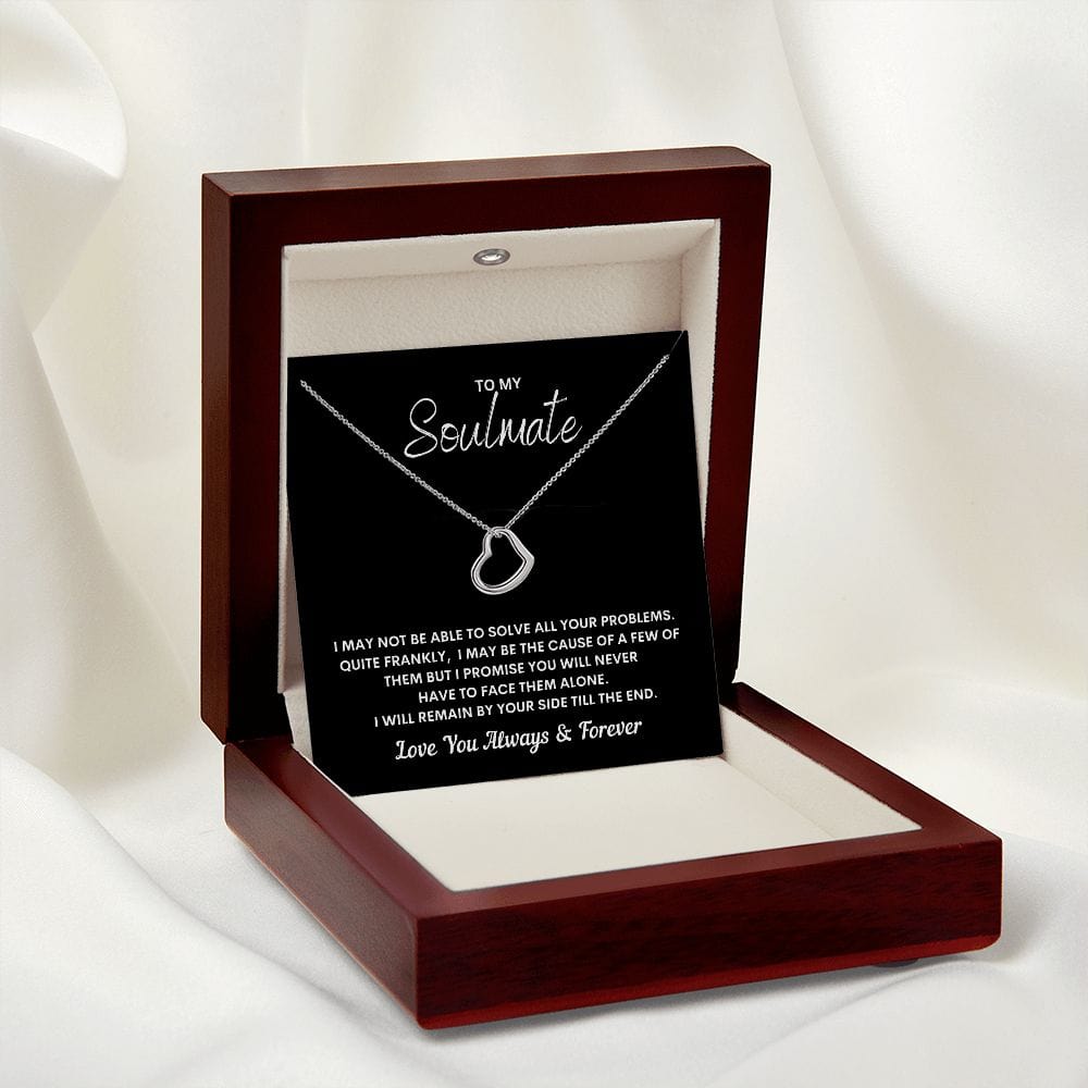 My Soulmate - Remain by Your Side - Delicate Heart Necklace - JENACDirect