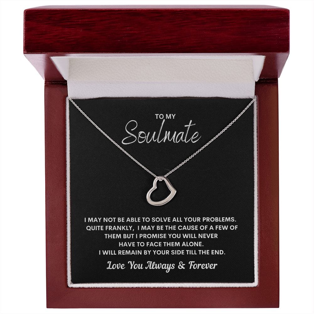 My Soulmate - Remain by Your Side - Delicate Heart Necklace - JENACDirect