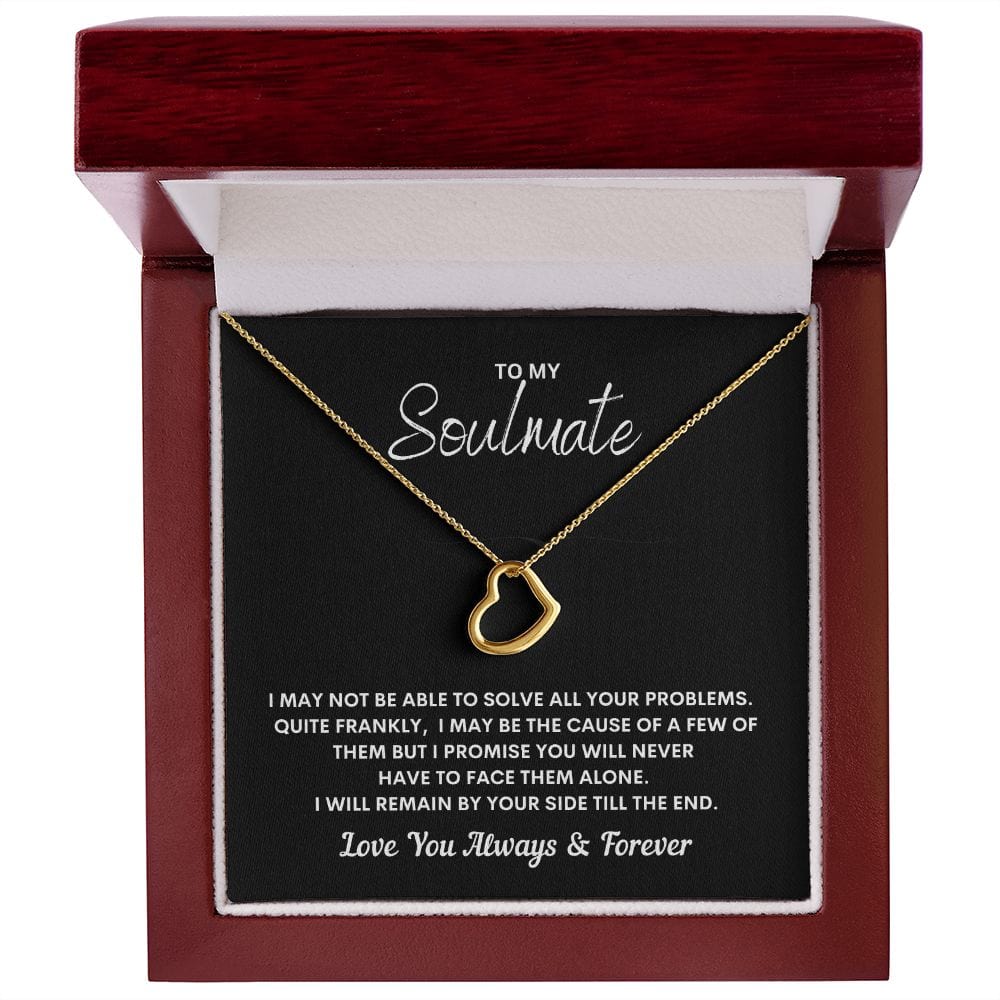 My Soulmate - Remain by Your Side - Delicate Heart Necklace - JENACDirect