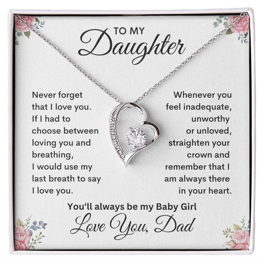 To My Daughter - My Baby Girl - Forever love Necklace - JENACDirect