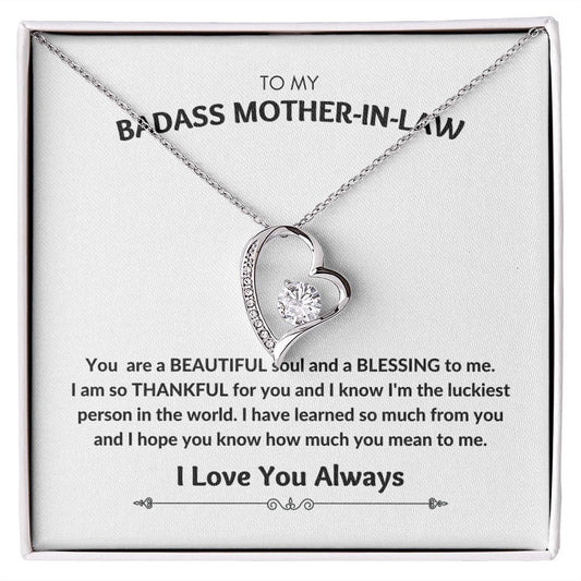 To My Badass Mother-In-Law | Forever Love Necklace - JENACDirect