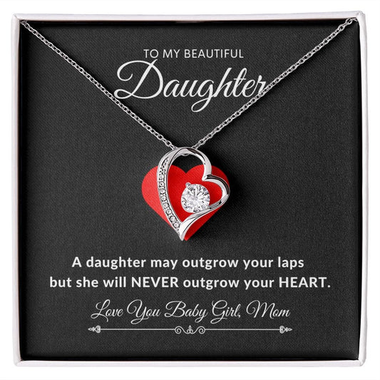 To My Beautiful Daughter | Never outgrow the heart | Love Knot Necklace - JENACDirect