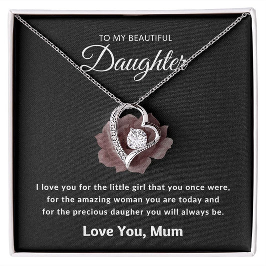 To My Daughter - From Mum - Forever Love Necklace - JENACDirect