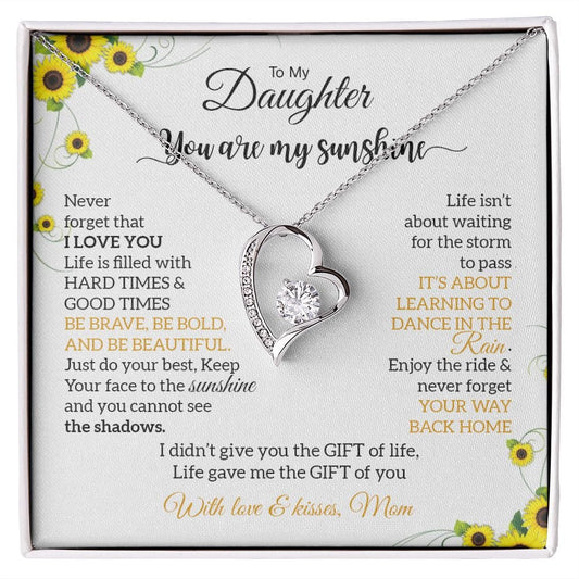 Daughter, You Are My Sunshine Forever Love Necklace - JENACDirect