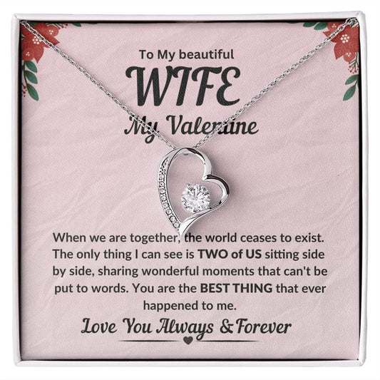 My Beautiful Wife, My Valentine Forever Love Necklace - JENACDirect