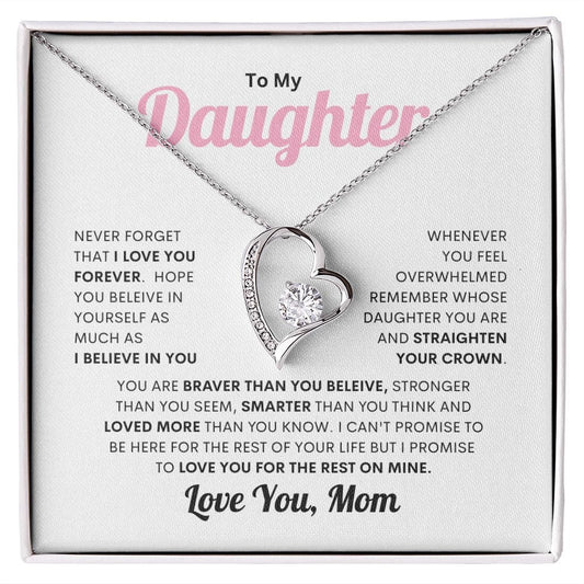To My Daughter - Forever Love Necklace - From Mom - JENACDirect