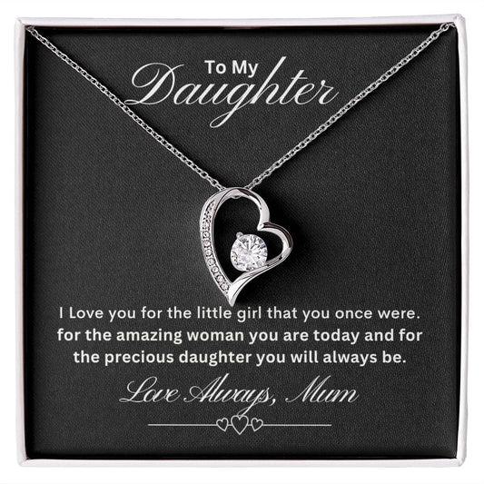 To My Daughter - Love Always, Mum Forever Love Necklace - JENACDirect