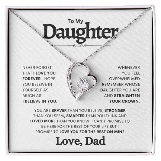 To My Daughter - I Love You - Forever Love Necklace - JENACDirect