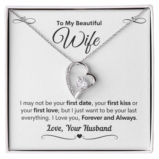 To My Beautiful Wife - Last Everything -Forever Love Necklace - JENACDirect