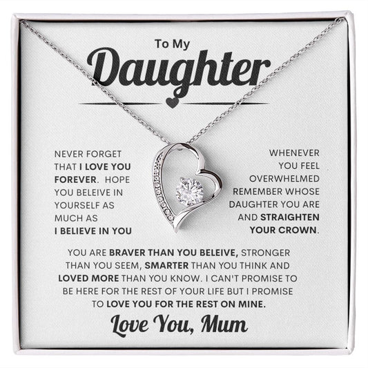 To My Daughter - From Mum - Forever Love Necklace - JENACDirect