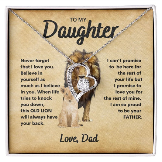 Daughter - Proud to be your Father - Forever Love Necklace - JENACDirect