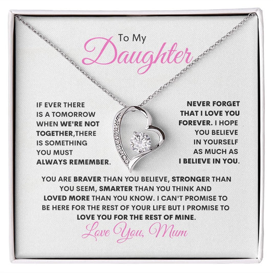 To My Daughter - Forever Love Necklace - From Mom - JENACDirect