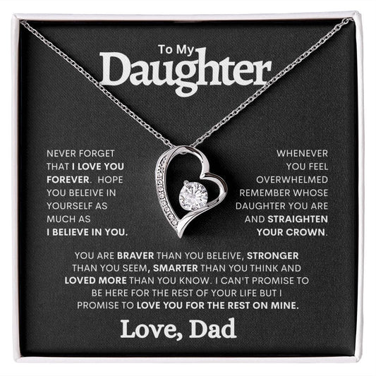 To My Daughter from Dad - Forever Necklace - JENACDirect