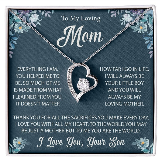 To My Loving Mom from Son | Forever Love Necklace - JENACDirect