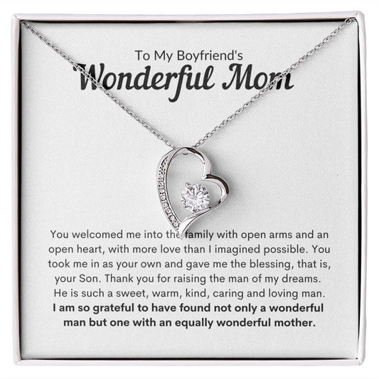 To My Boyfriend's Wonderful Mom - Forever Love Necklace - JENACDirect
