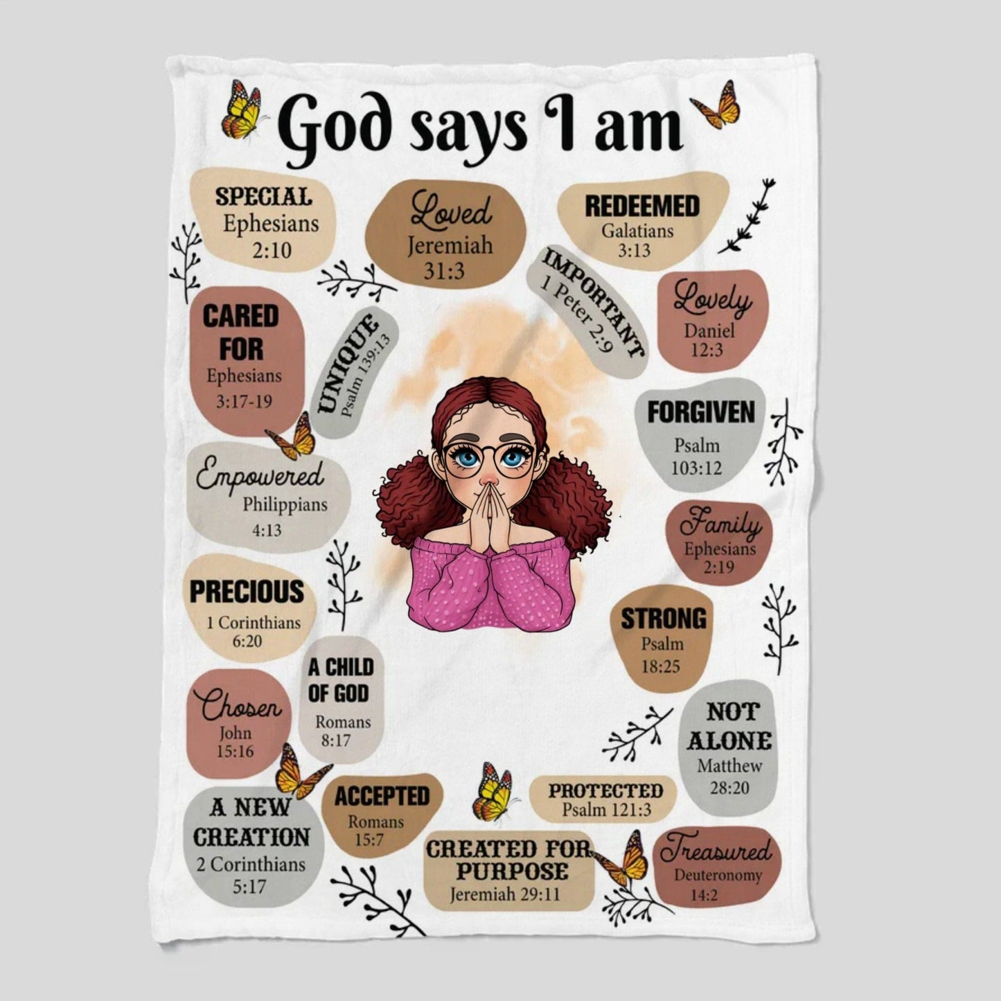 God Says I Am - Personalized Blanket - Gift For Any Occasion