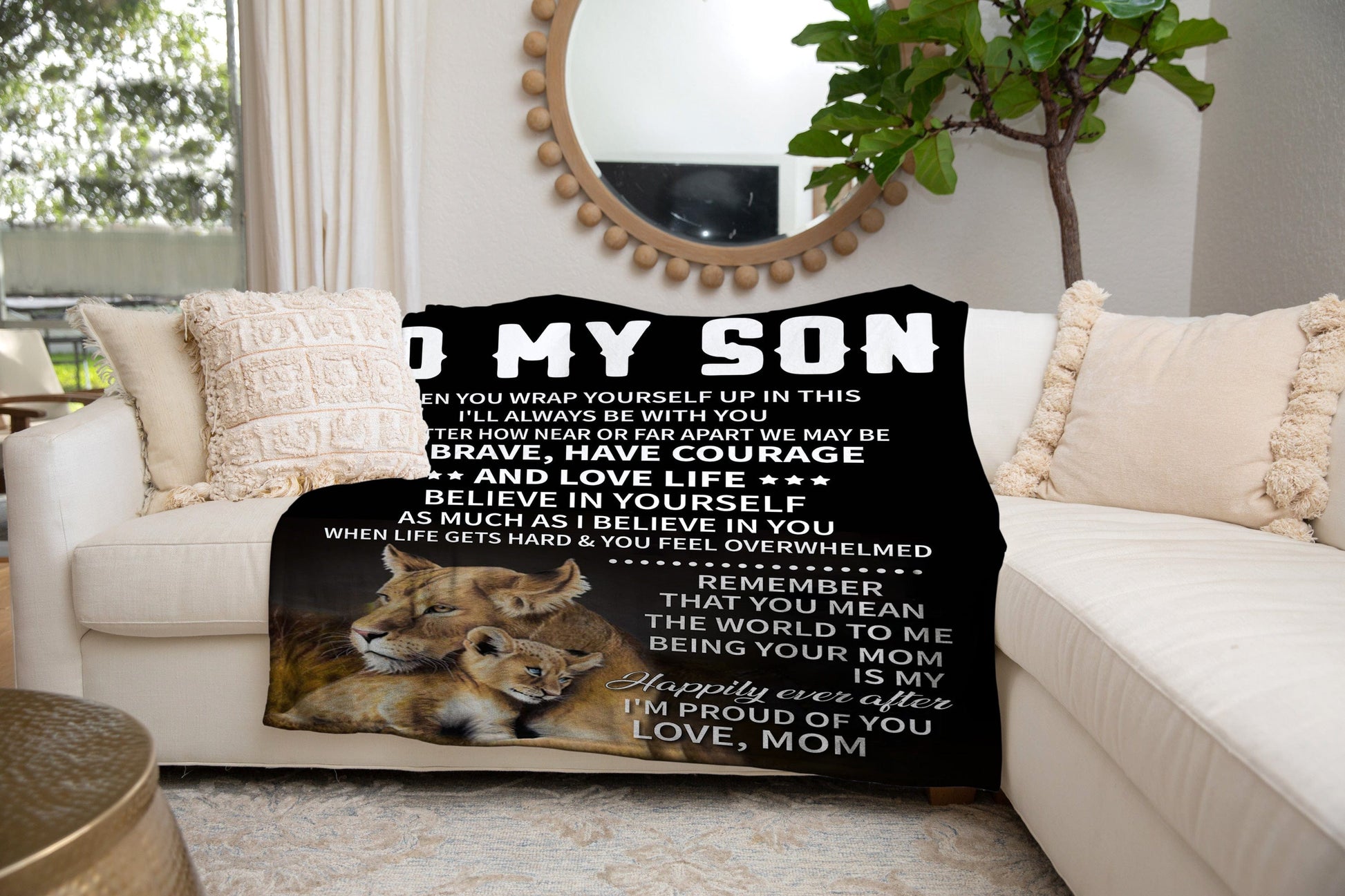 To My Son | I Believe in You | Cozy Plush Fleece | Premium Mink Blanket - JENACDirect