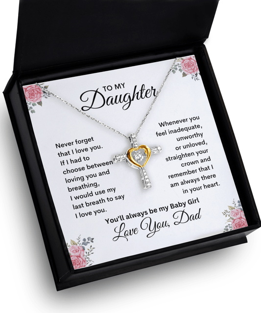 To My Daughter From Dad | Dancing Cross Necklace - JENACDirect