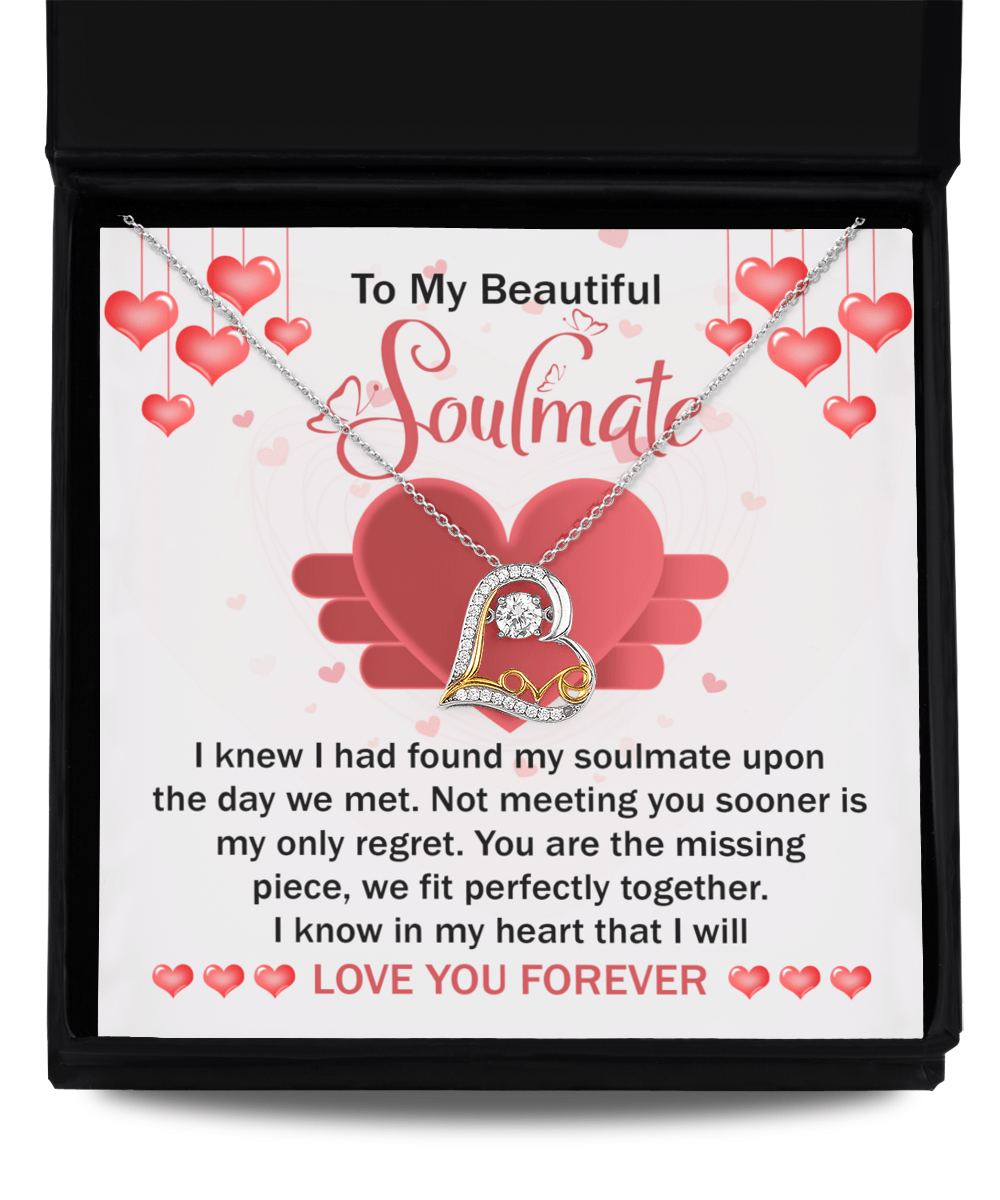 To My Beautiful Soulmate | Missing Piece | Love Dancing Necklace