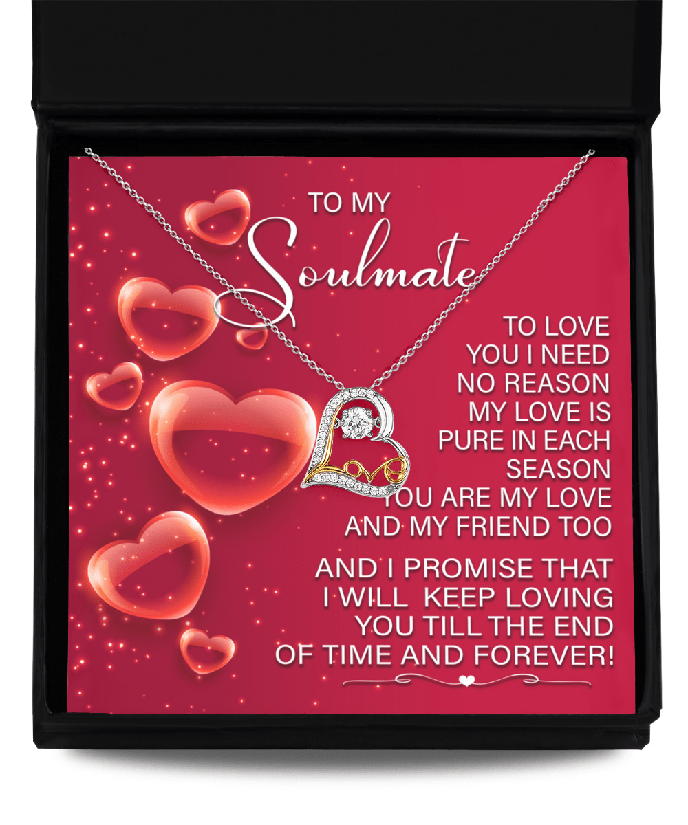 To My Soulmate | Keep Loving You | Love Dancing Necklace