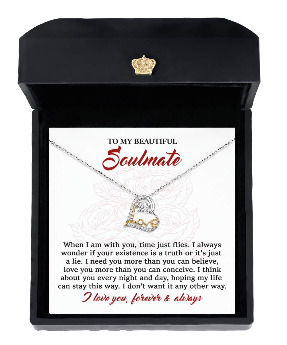 To My Beautiful Soulmate | I Need You | Love Dancing Necklace