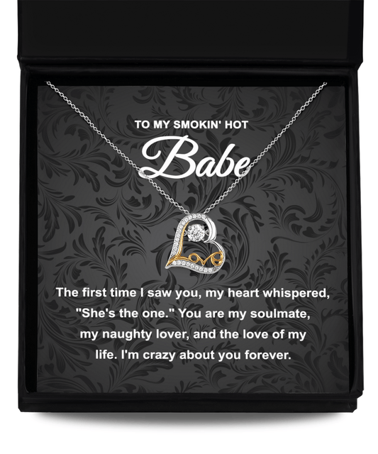 To My Smokin' Hot Babe | Love Dancing Necklace