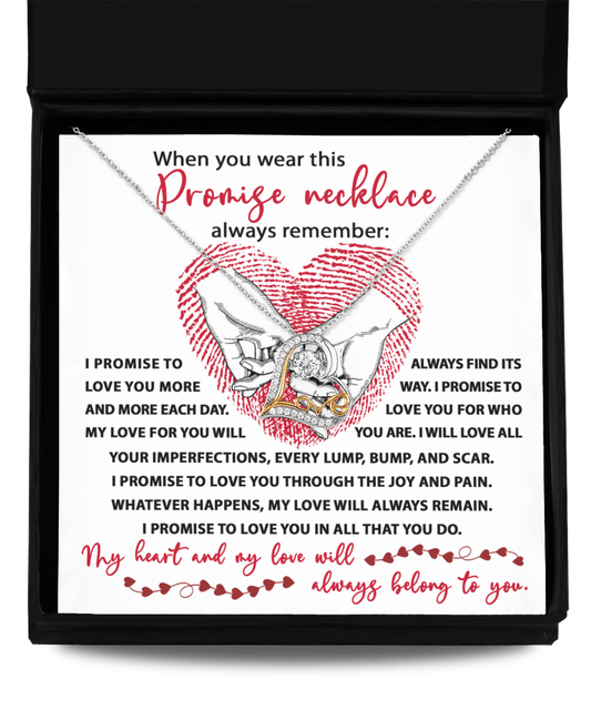 To My Soulmate | I Promise | Love Dancing Necklace