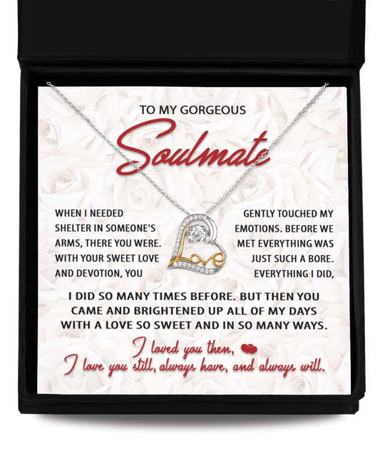 To My Gorgeous Soulmate | Sweet Love | Love Dancing Necklace