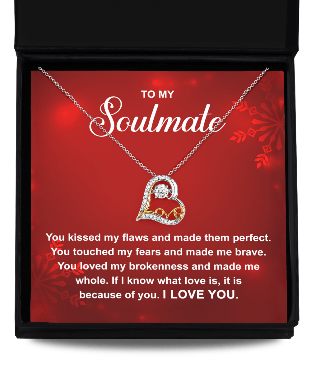 To My Soulmate | Because of You | Love Dancing Necklace