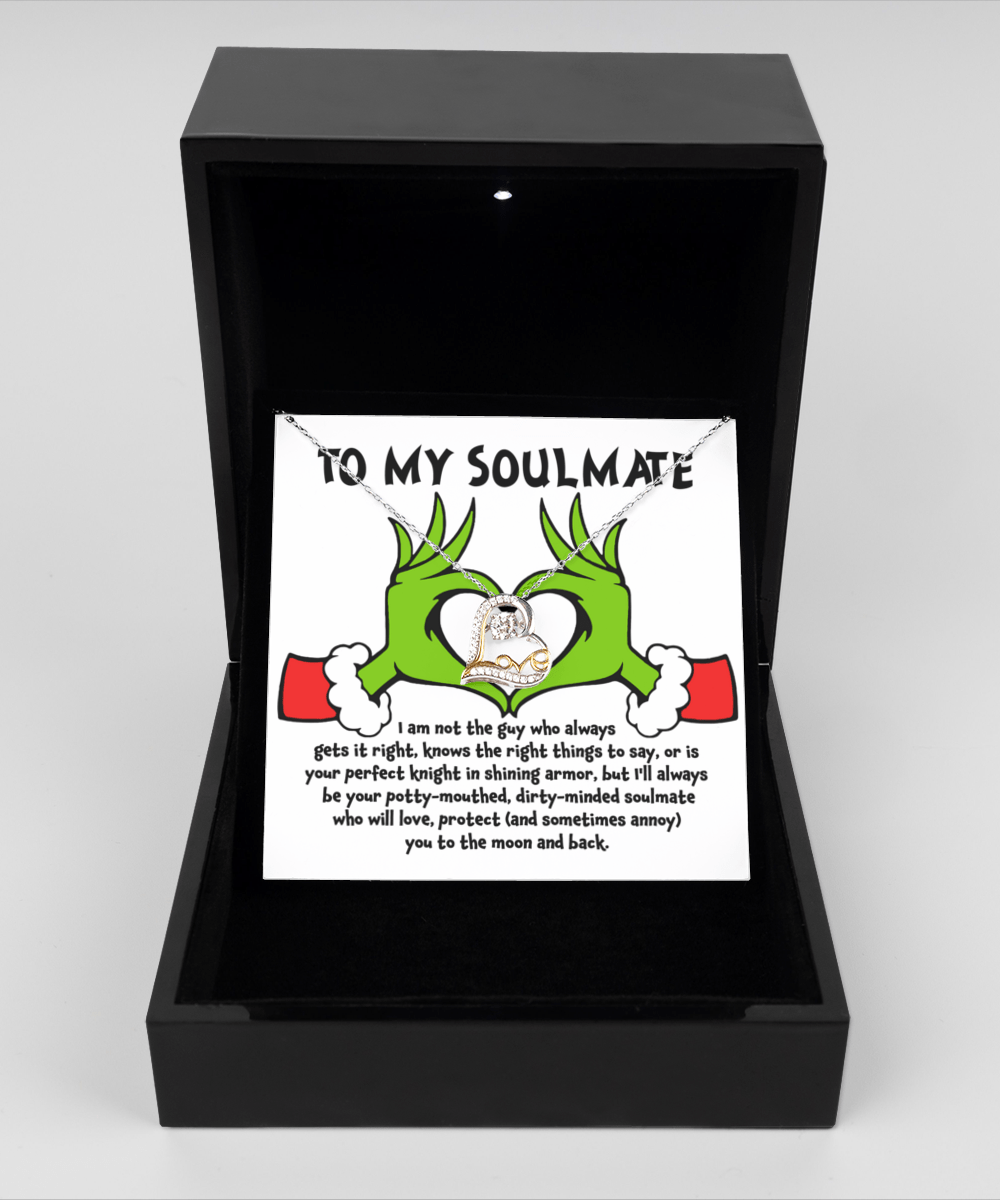 To My Soulmate | Perfect Knight | Love Dancing Necklace - JENACDirect