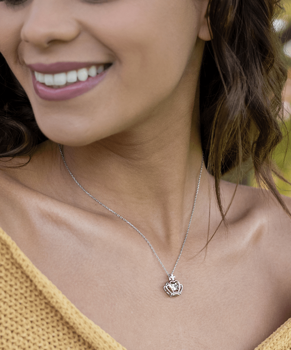 To My Dearest Daughter | Three Things | Crown Pendant Necklace