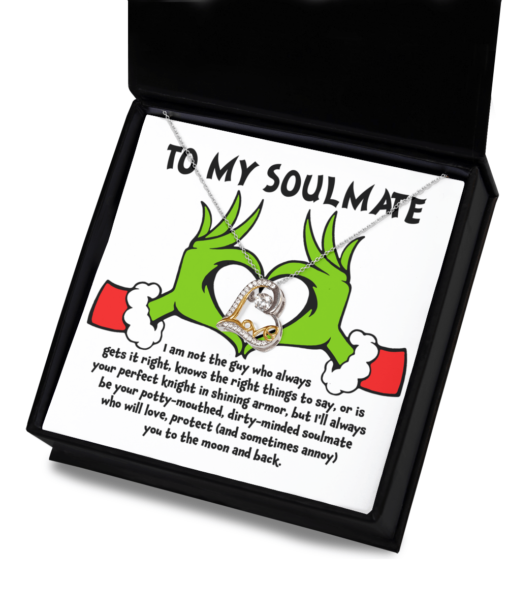 To My Soulmate | Perfect Knight | Love Dancing Necklace - JENACDirect