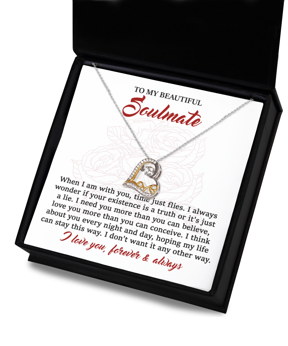 To My Beautiful Soulmate | I Need You | Love Dancing Necklace