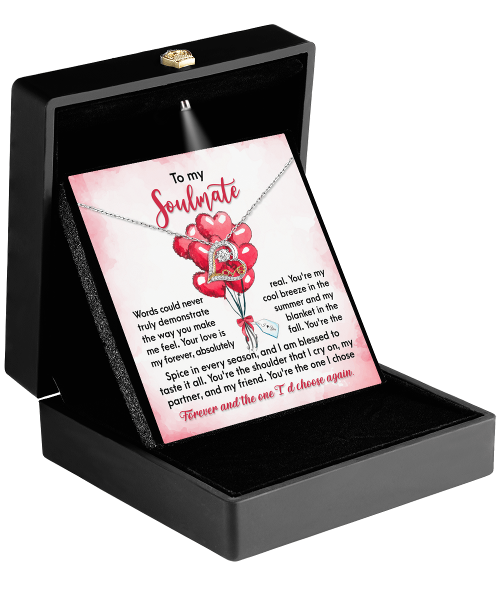 To My Soulmate | I Chose Forever | Love Dancing Necklace