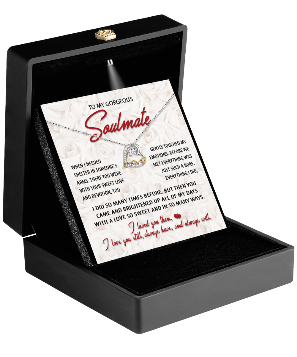 To My Gorgeous Soulmate | Sweet Love | Love Dancing Necklace