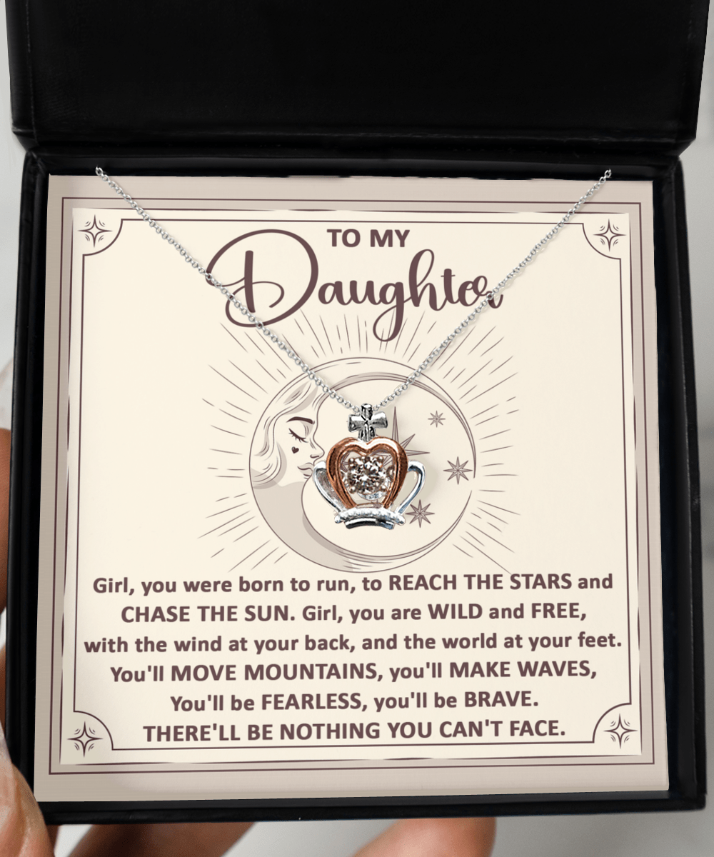 To My Daughter | Chase The Sun | Crown Pendant Necklace