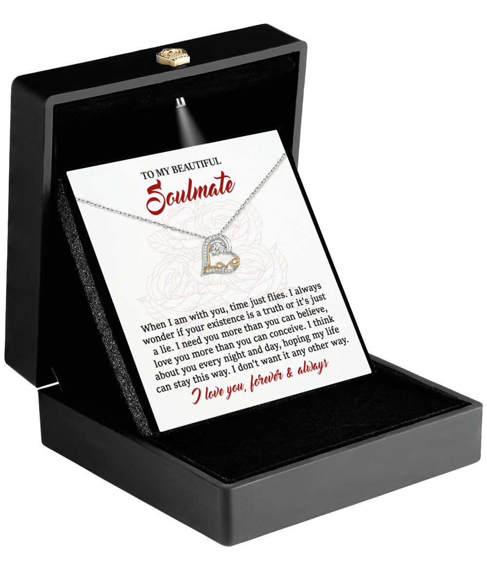 To My Beautiful Soulmate | I Need You | Love Dancing Necklace