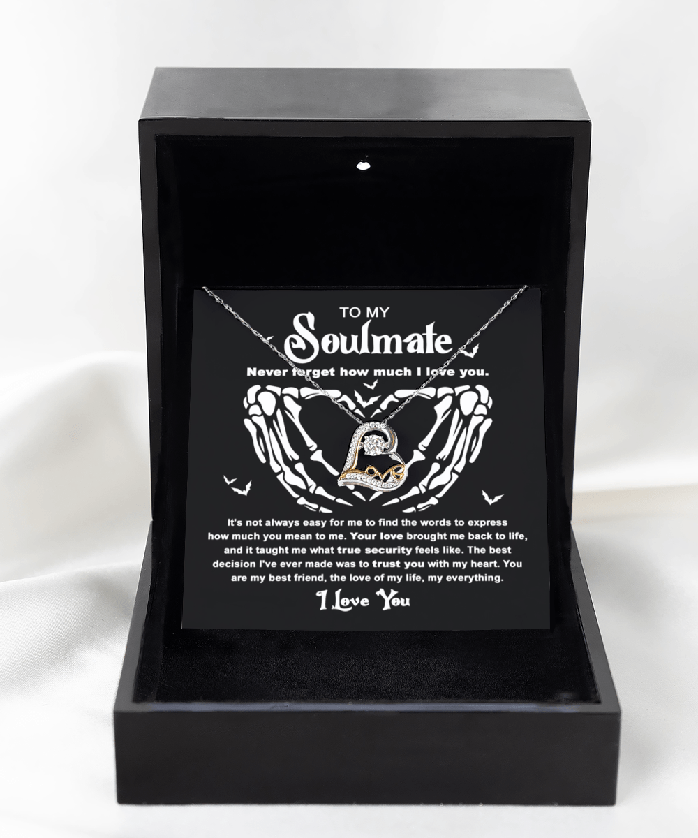 To My Soulmate | True Security | Love Dancing Sterling Silver Necklace - JENACDirect