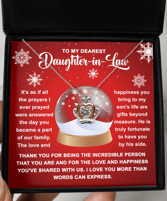 To My Dearest Daughter-In-Law | Crown Pendant Necklace