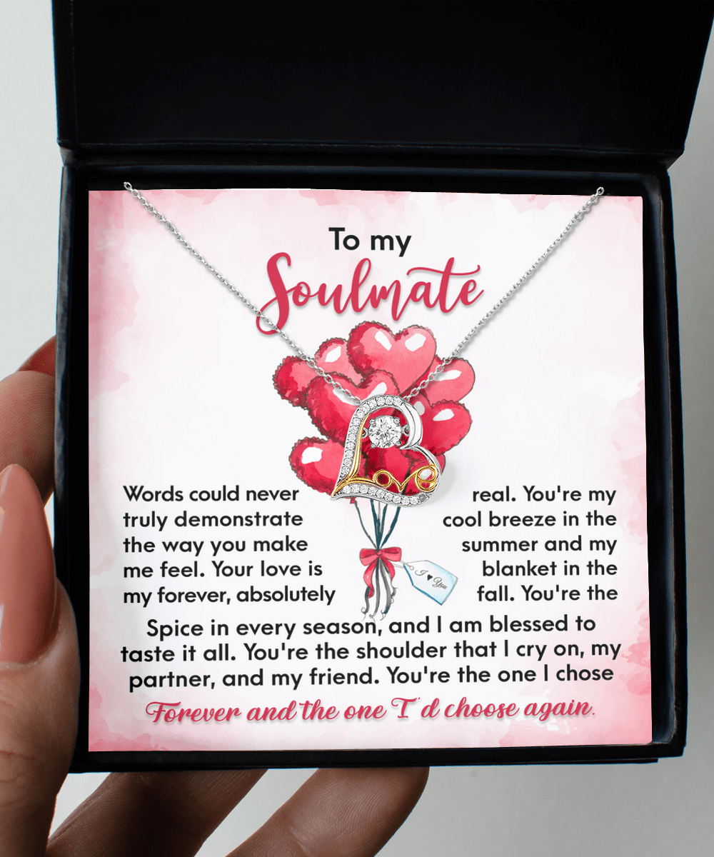 To My Soulmate | I Chose Forever | Love Dancing Necklace