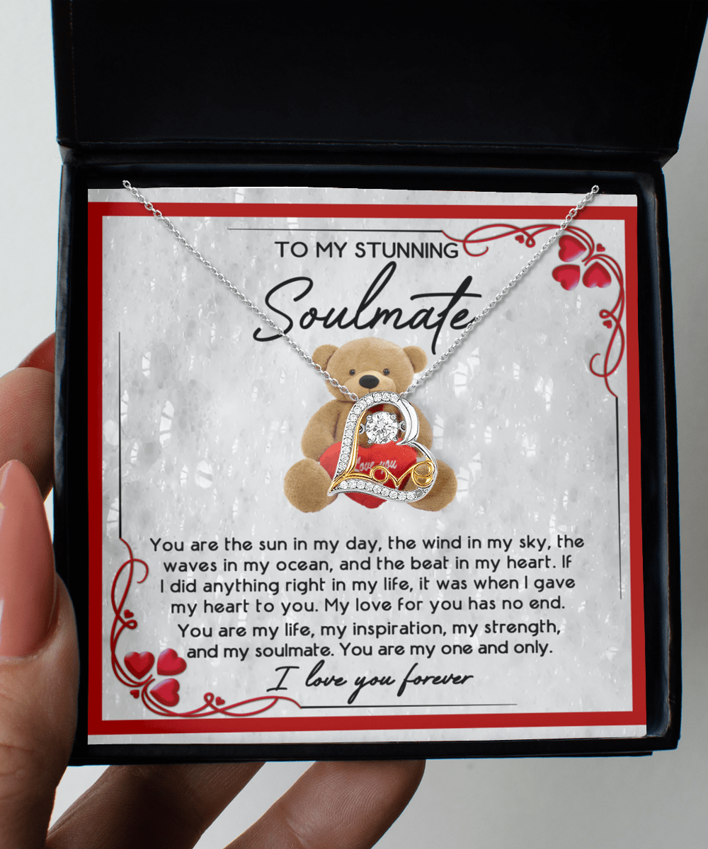 To My Stunning Soulmate | In My Heart | Love Dancing Necklace