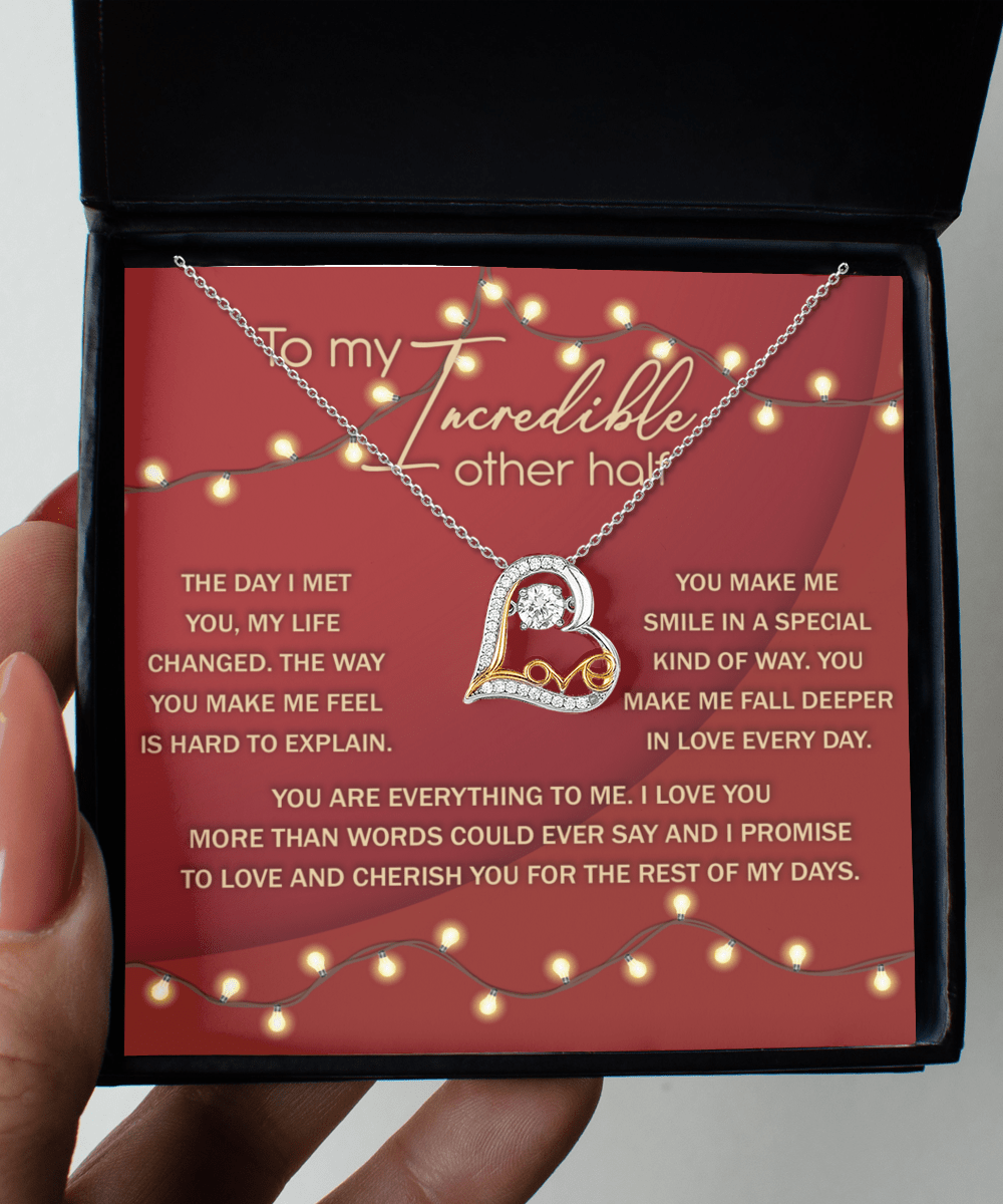 To My Incredible Other Half | Love Dancing Necklace