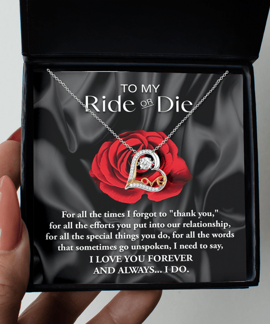 To My Ride Or Die | Love Dancing Necklace