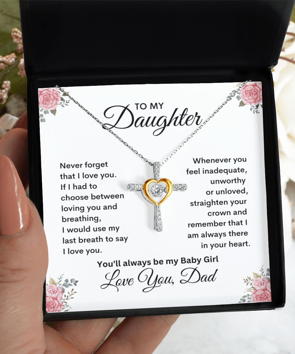 To My Daughter From Dad | Dancing Cross Necklace - JENACDirect