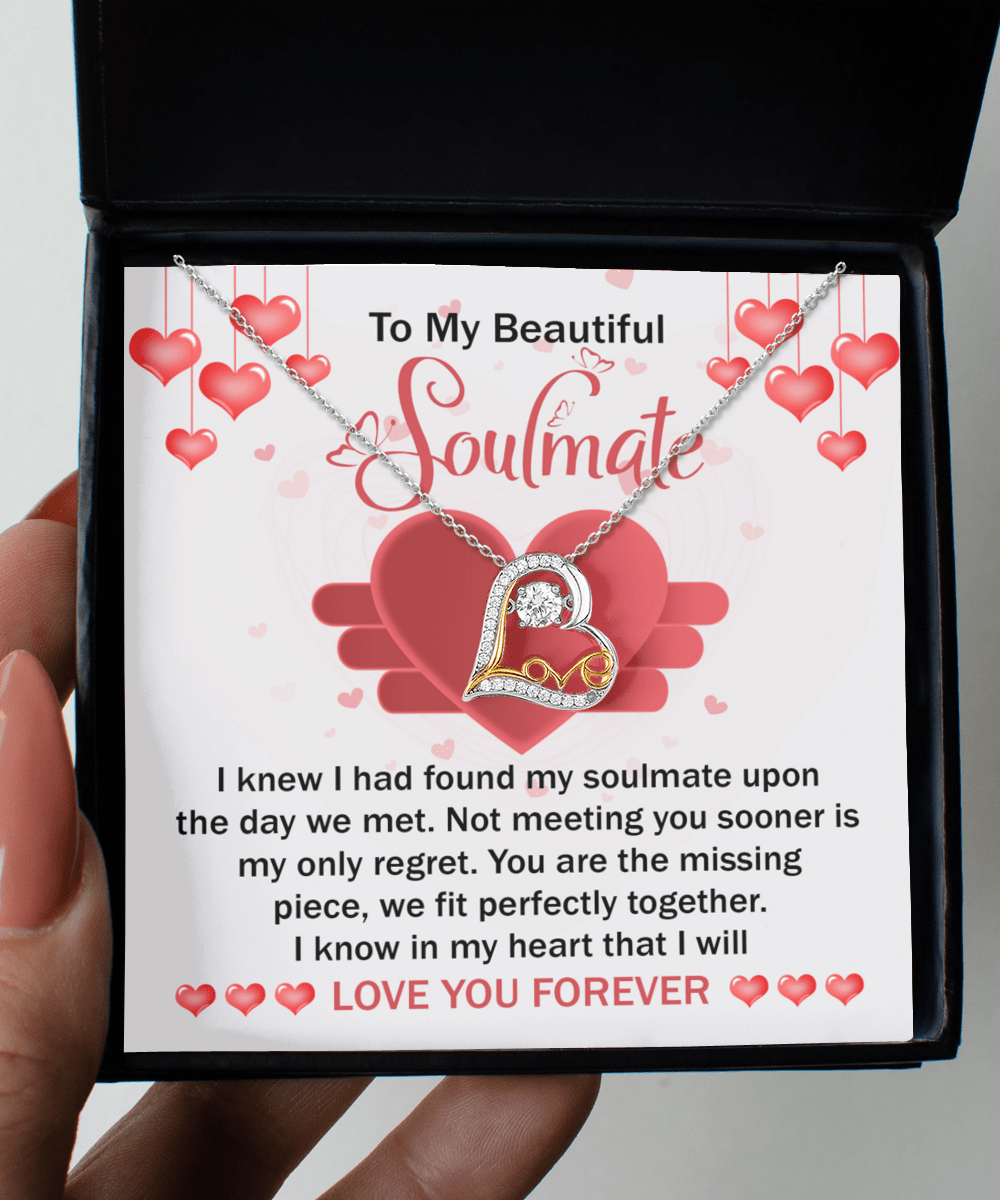 To My Beautiful Soulmate | Missing Piece | Love Dancing Necklace