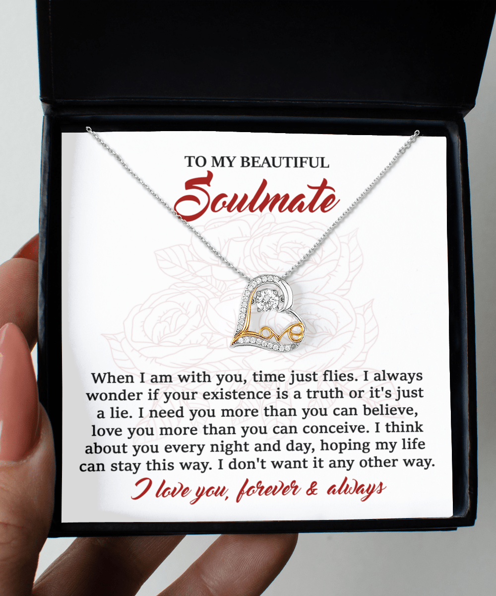 To My Beautiful Soulmate | I Need You | Love Dancing Necklace